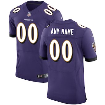 Men's Baltimore Ravens Purple Vapor Untouchable Custom Elite NFL Stitched Jersey